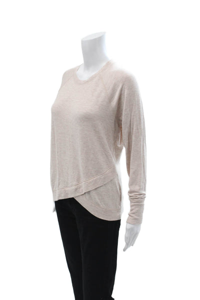 Athleta Womens Pullover Sweatshirt Beige Modal Spandex Size M