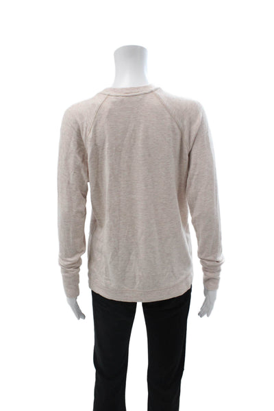 Athleta Womens Pullover Sweatshirt Beige Modal Spandex Size M