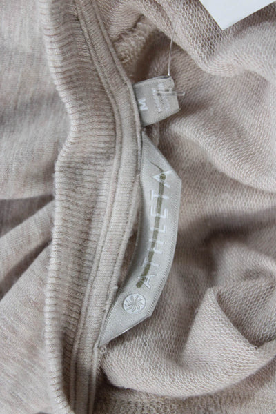 Athleta Womens Pullover Sweatshirt Beige Modal Spandex Size M