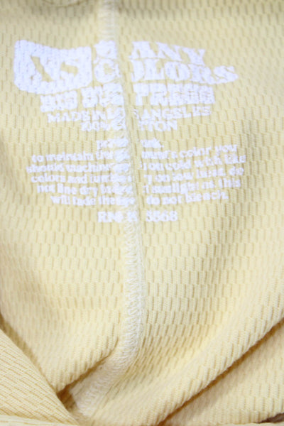 Big Bud Press Womens Basic Yellow Collared Short Sleeve Polo Cotton 90s Size XS