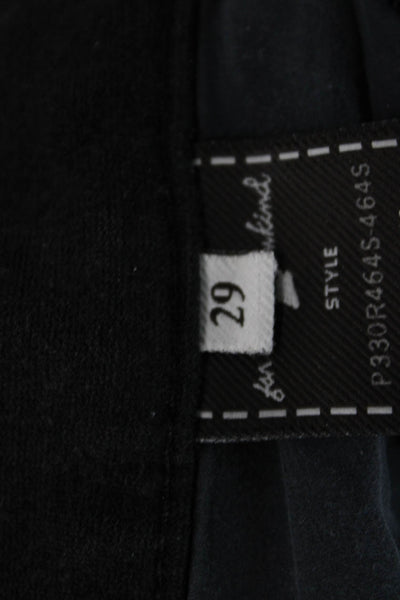 7 For All Mankind Womens Black Pants 90s Viscose Blend Size 29