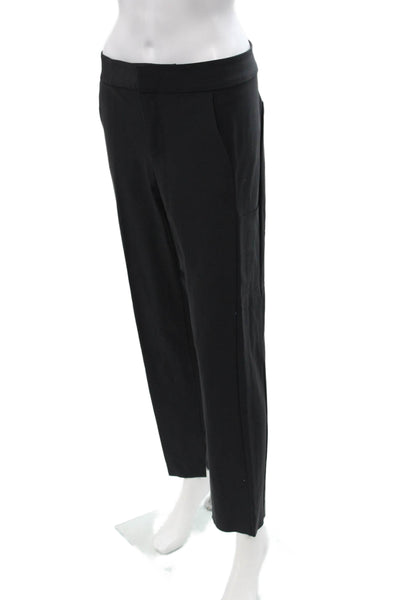 Athleta Women Ankle Cropped Black Pants Zip Closure Size 8 Tall