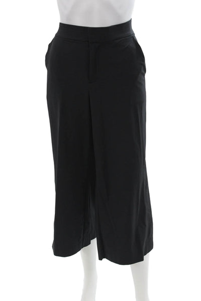 Athleta Women Cropped Dress Pants Black Wool Blend Size 8