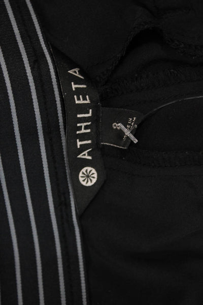 Athleta Women Cropped Dress Pants Black Wool Blend Size 8