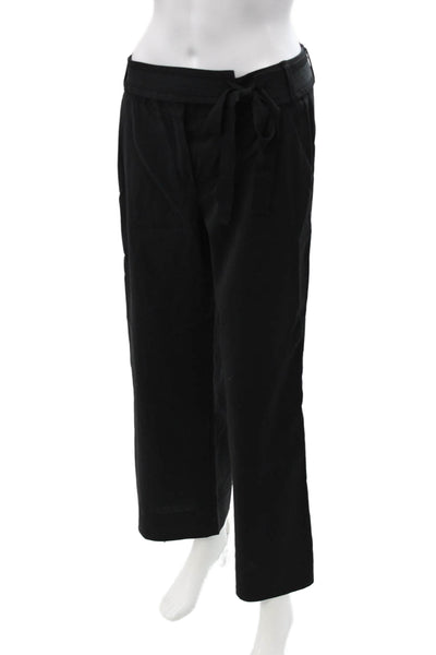 Escada Women Black Cropped Dress Pants Wool Blend Size 38