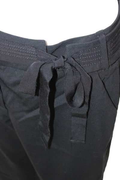 Escada Women Black Cropped Dress Pants Wool Blend Size 38