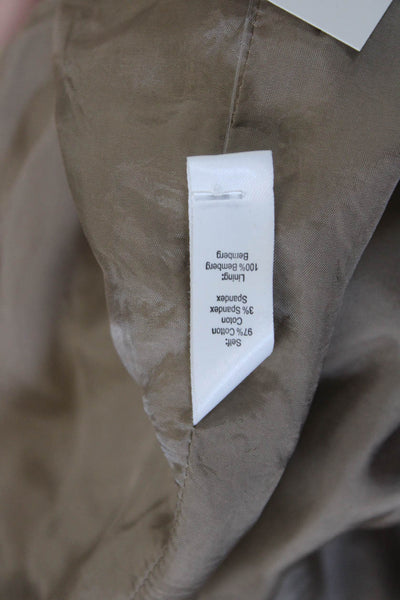 Marissa Webb Womens Trench Coat Beige Buckle Long Sleeve Size XS