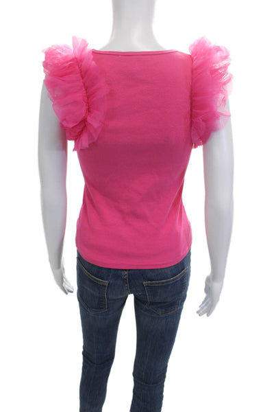 Dolan Womens Pink Cotton Spandex Tank Top Round Neck Size XS