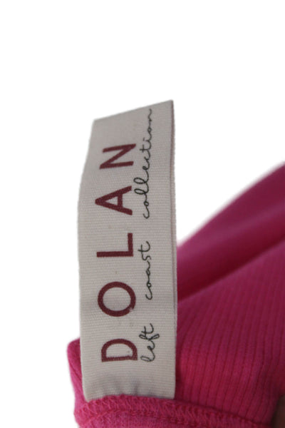 Dolan Womens Pink Cotton Spandex Tank Top Round Neck Size XS