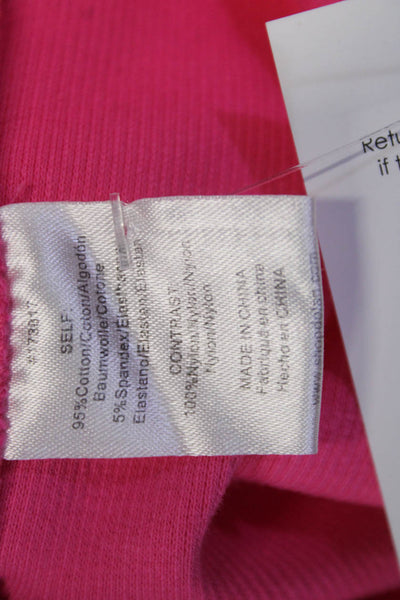 Dolan Womens Pink Cotton Spandex Tank Top Round Neck Size XS
