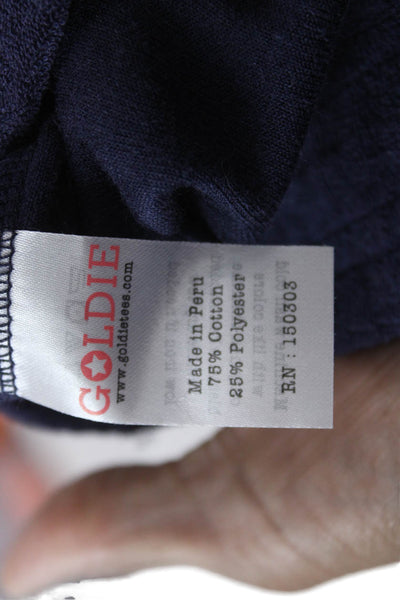 Goldie Unisex Dark Blue Jogger Sweatpants Drawstring Cotton Blend Size M