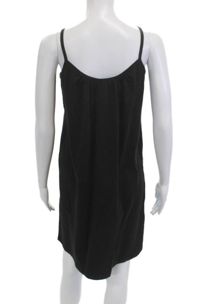 Goldie Womens Slip Tank Dress Short Black Pima Cotton Sleeveless Size XS