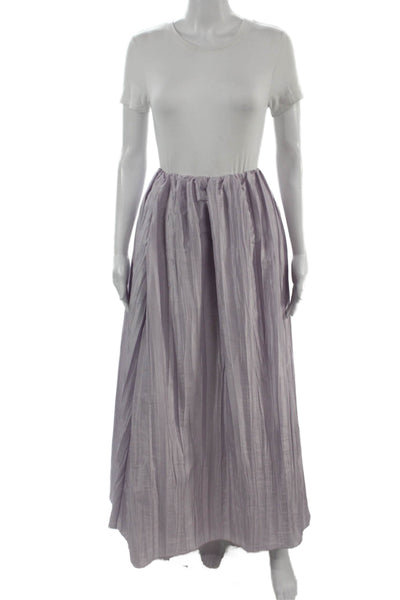 For Love And Lemons Womens Maxi Peasant Striped Long Skirt Purple Size XS