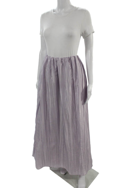 For Love And Lemons Womens Maxi Peasant Striped Long Skirt Purple Size XS