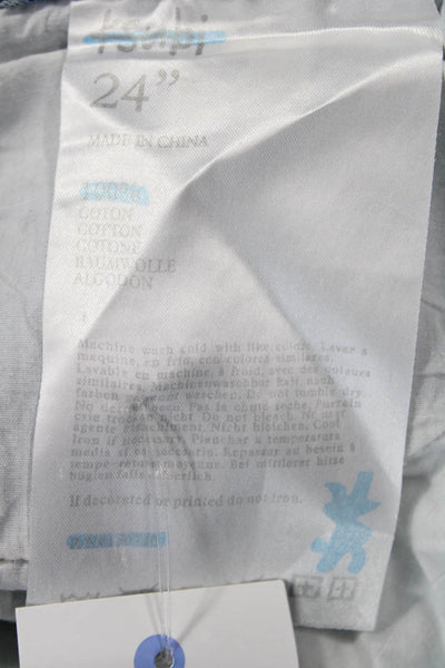 Ksubi Womens Mini A-Line Skirt Blue Cotton Petite Size 24