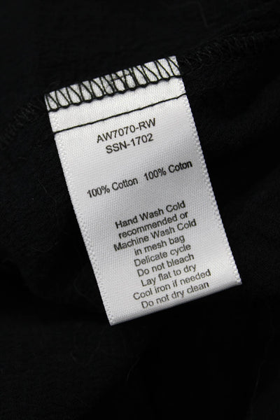ATM Womens Sleeveless V Neck Long Black Cotton Dress Size M