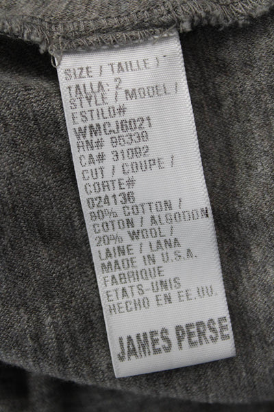 Standard James Perse Womens Sheath Dress Gray V Neck Long Sleeve Size 2