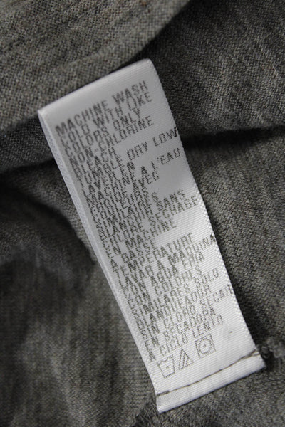Standard James Perse Womens Sheath Dress Gray V Neck Long Sleeve Size 2