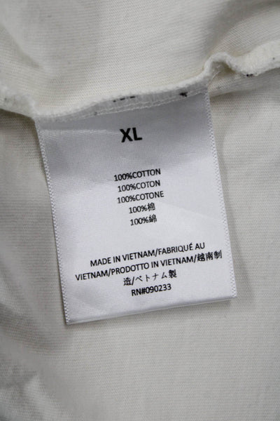 Essentials Mens White Cotton Crew Neck Solid T-Shirt Big & Tall Size XL