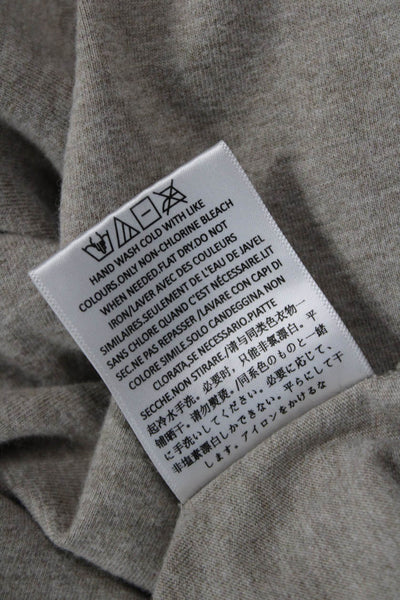 Essentials Mens Gray 3/4 Sleeve Crew Neck Cotton T-Shirt Solid Fall Size XL