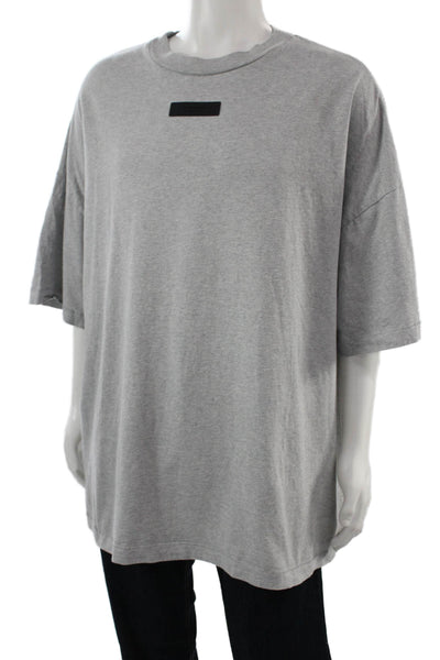 Essentials Mens Gray 100% Cotton Crew Neck T-Shirt Big Tall Size XL