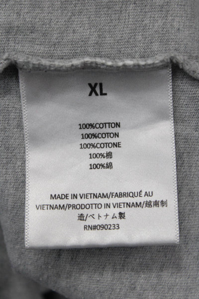 Essentials Mens Gray 100% Cotton Crew Neck T-Shirt Big Tall Size XL