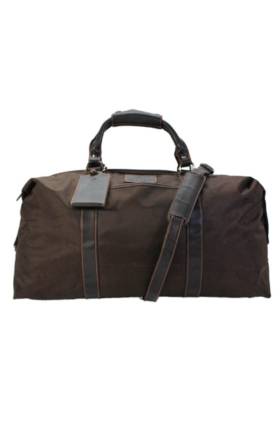 Peter Millar Unisex Weekender Duffel Bag Chocolate Brown