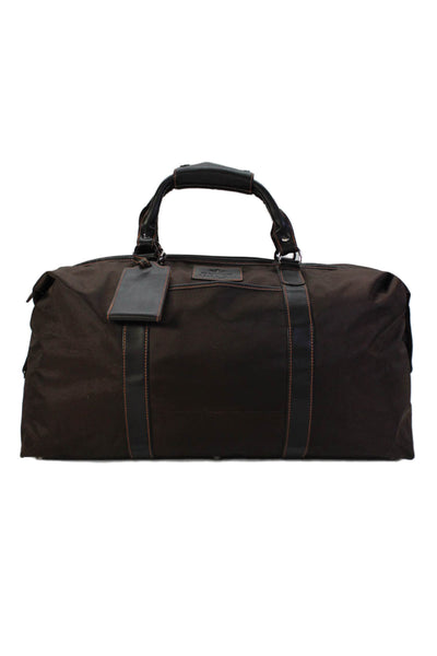 Peter Millar Unisex Weekender Duffel Bag Chocolate Brown
