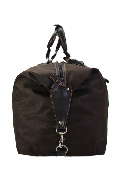 Peter Millar Unisex Weekender Duffel Bag Chocolate Brown