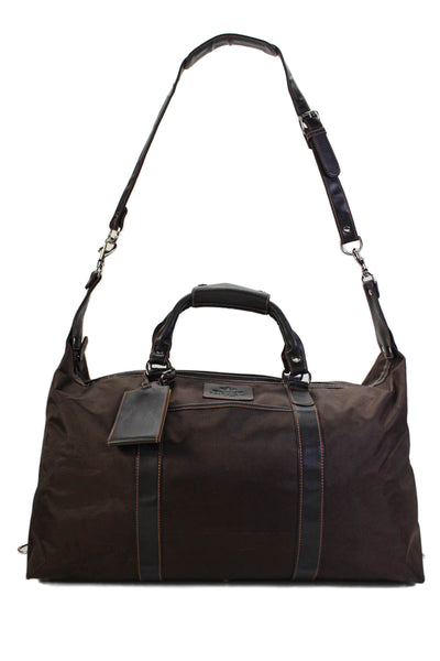 Peter Millar Unisex Weekender Duffel Bag Chocolate Brown