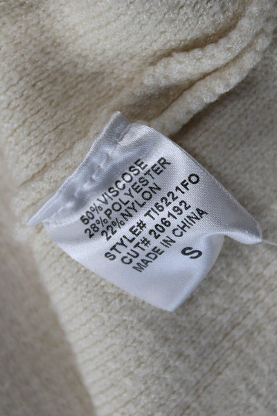 Madison Unisex Pullover Sweater V-Neck Beige Long Sleeve 90s Size S