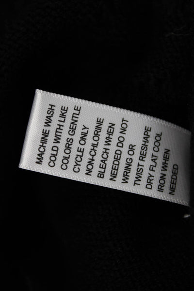 Central Park West Unisex Sleeveless Mock Neck Pullover Sweater Black Size L