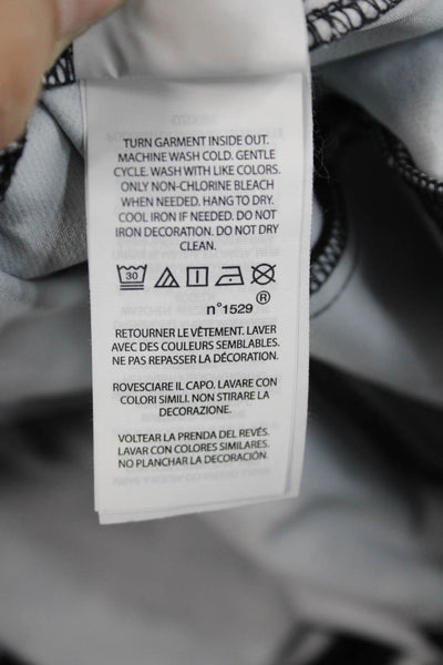 RLX Ralph Lauren Womens Cropped Ankle Pants Black Geometric Nylon Size 8