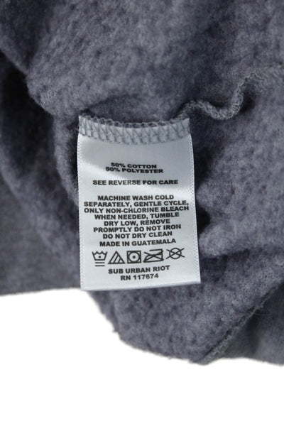 Sub_Urban Riot Unisex Gray Heart Pullover Sweatshirt Crewneck Drawstring Size M