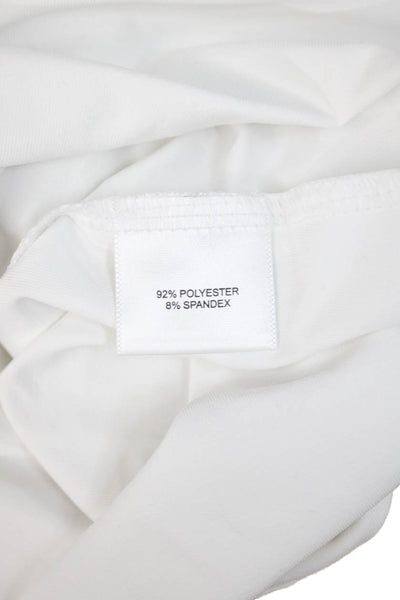 Peter Millar Womens Basic Polo White Collared Button Short Sleeve Size L