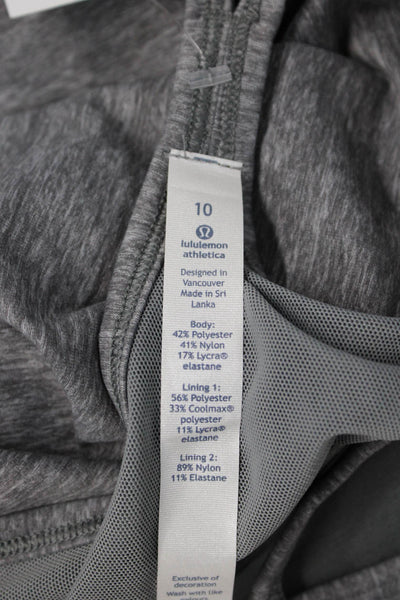 Lululemon Womens Gray Camisole Sleeveless Round Neck Size 10