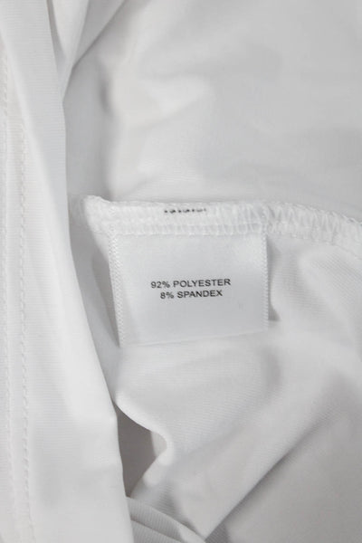 Peter Millar Women Sleeveless Collared Polo Zip White Basic Size M