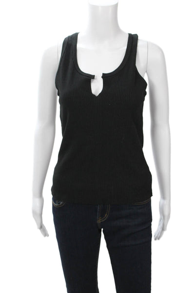 The Range Women Basic Black Sleeveless Tank Grunge Size M