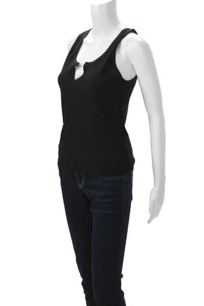 The Range Women Basic Black Sleeveless Tank Grunge Size M