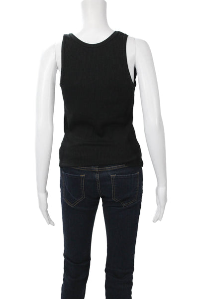 The Range Women Basic Black Sleeveless Tank Grunge Size M