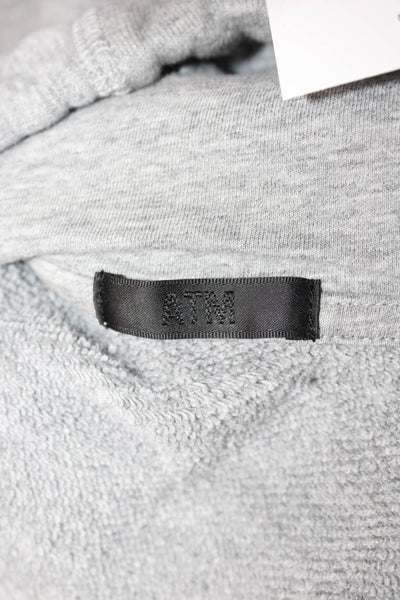 ATM Unisex Pullover Hoodies Gray 100% Cotton 90s Fall Size M