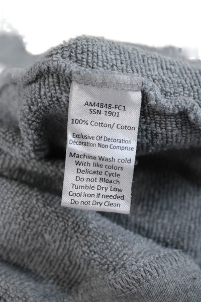 ATM Unisex Pullover Hoodies Gray 100% Cotton 90s Fall Size M