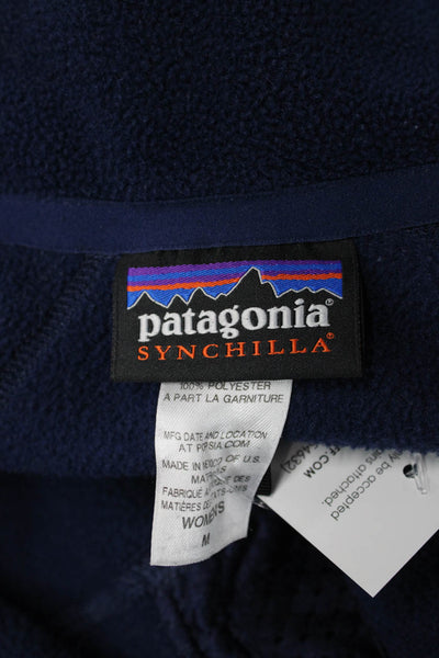Patagonia Womens Dark Blue High Neck Zip Vest Size M