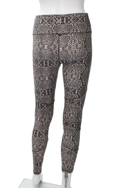 Varley Women Ankle Jegging Snake Print Black Polyester Elastane Size S