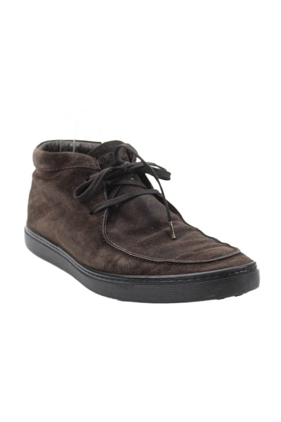 Tods Mens Suede Lace Up Chukka Boots Chocolate Size 8.5