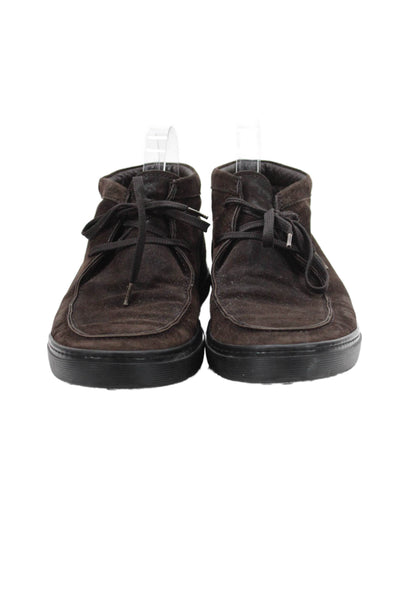Tods Mens Suede Lace Up Chukka Boots Chocolate Size 8.5