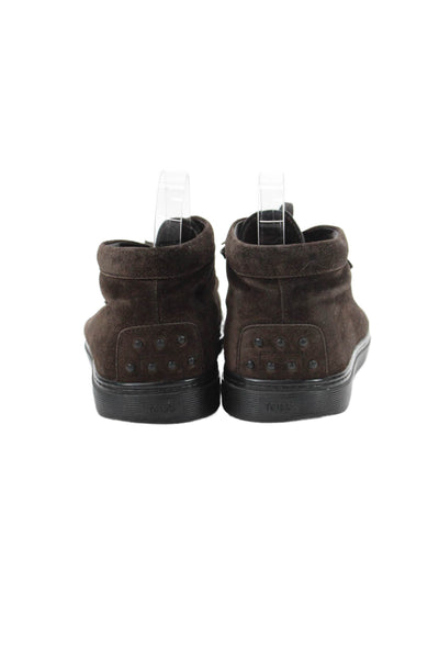 Tods Mens Suede Lace Up Chukka Boots Chocolate Size 8.5