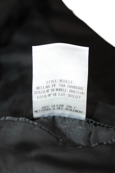 Theory Mens Tuxedo Suit Jacket Black Collared Button Solid Long Sleeve Size 36