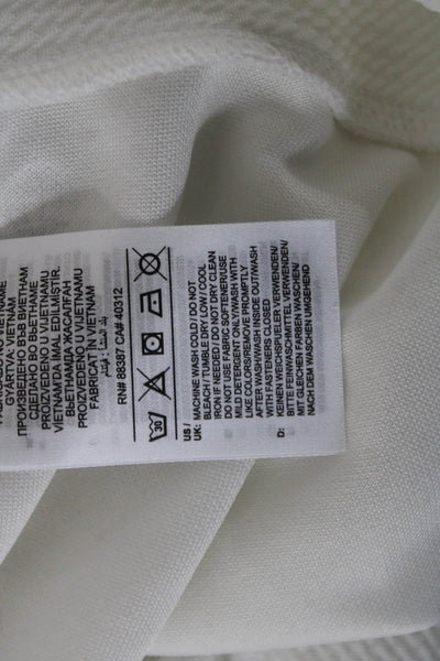 Adidas Unisex Full-Zip Sweatshirt White High Neck Long Sleeve Size XL