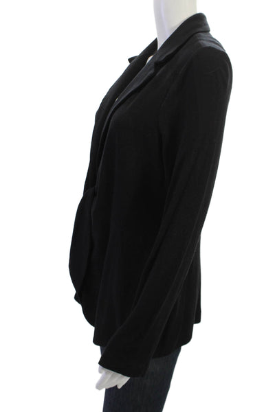 Bailey 44 Women Black Collared Tie Waist Blazer Long Sleeve Modal Size L